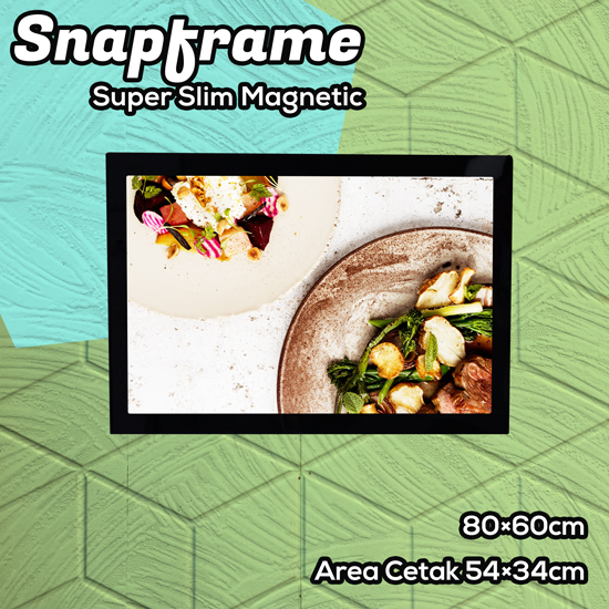 Print Snapframe Super Slim M 80×60 Black (PROMO HARI KEMERDEKAAN)