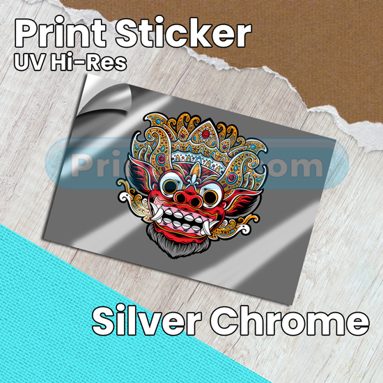 Print Sticker Chrome Silver UV
