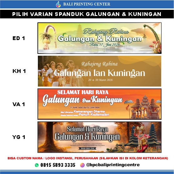 Spanduk Galungan & Kuningan