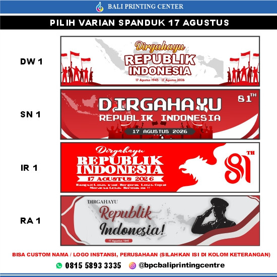 Spanduk Dirgahayu 17 Agustus
