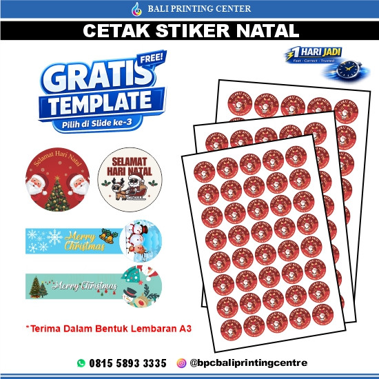 Cetak Stiker Label Natal