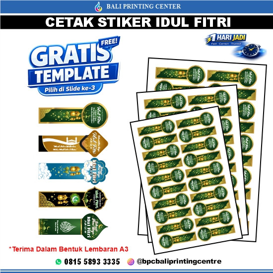 Cetak Stiker Label Idul Fitri