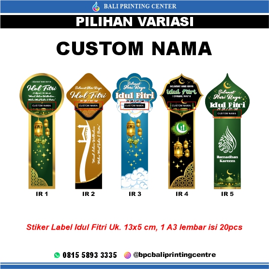 Cetak Stiker Label Idul Fitri