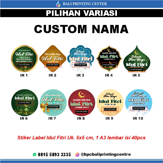 Cetak Stiker Toples Idul Fitri