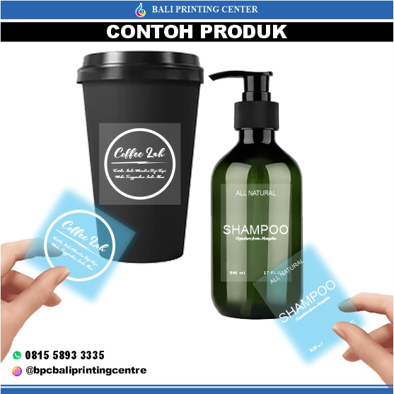 Cetak Stiker Transparant Tinta Putih A3+