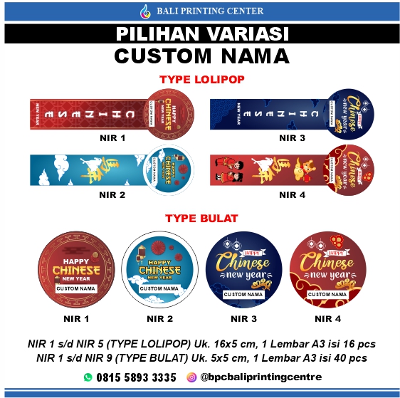 Cetak Stiker Label Imlek