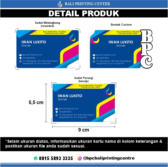 Cetak Kartu Nama Custom