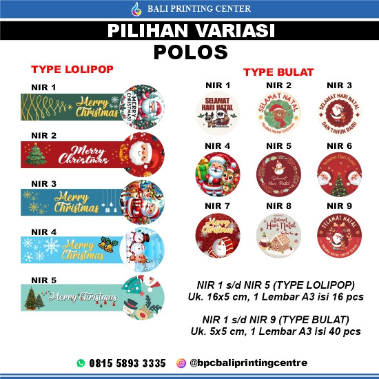 Cetak Stiker Label Natal
