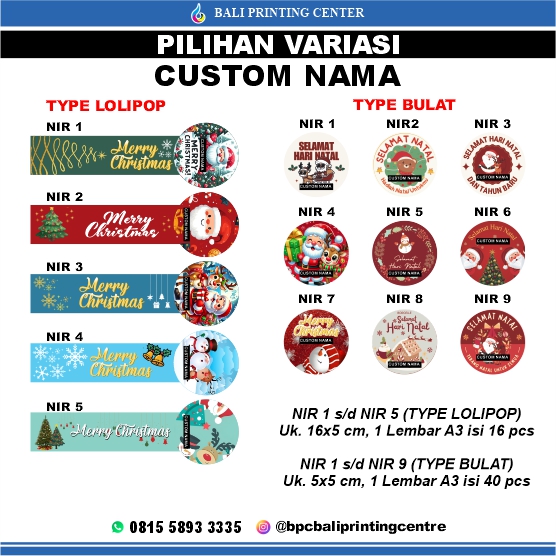 Cetak Stiker Label Natal