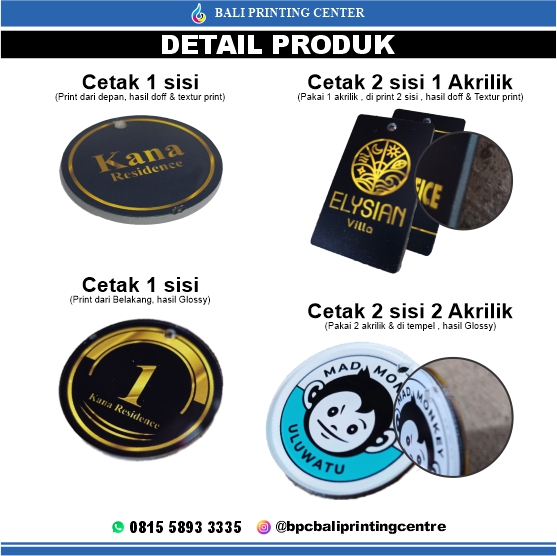 Gantungan Kunci Akrilik Custom