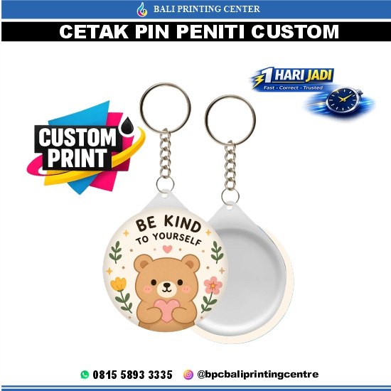 Cetak Gantungan Kunci Pin Custom