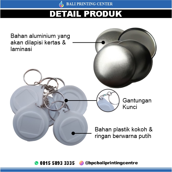 Cetak Gantungan Kunci Pin Custom