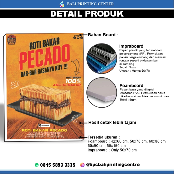 Paket Foamboard Only (Tanpa Tripod)