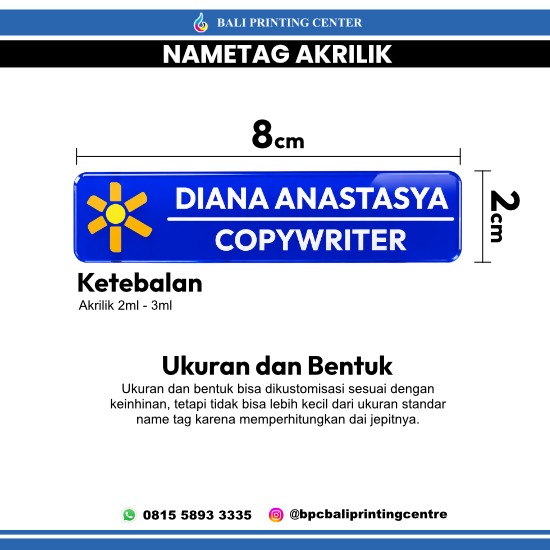 Nametag Akrilik