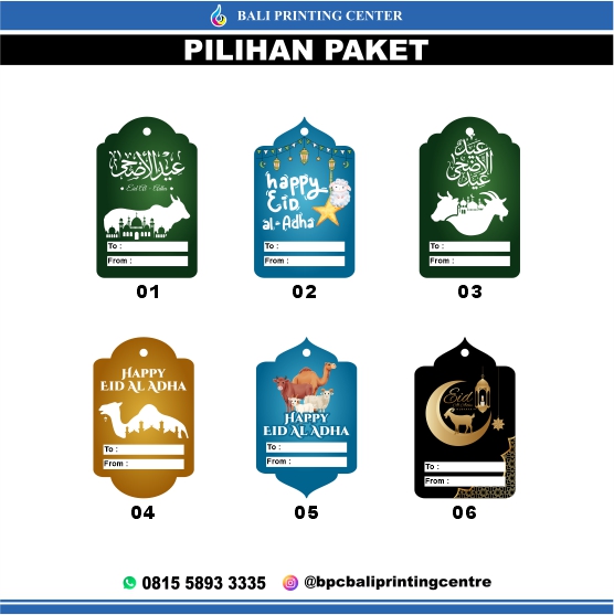Cetak Hangtag Idul Adha