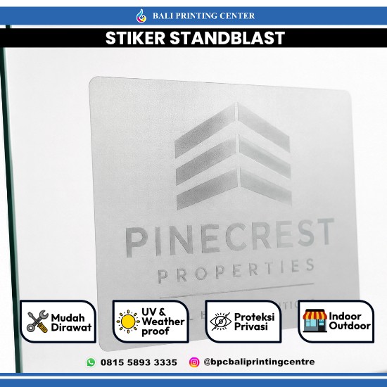  Print Stiker Sandblast UV