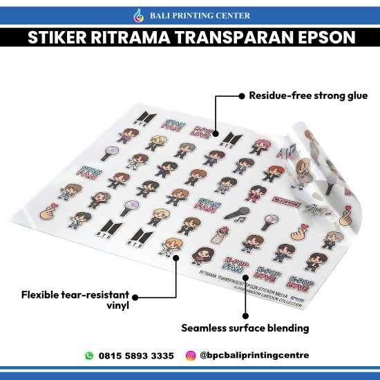 Print Stiker Ritrama Transparan