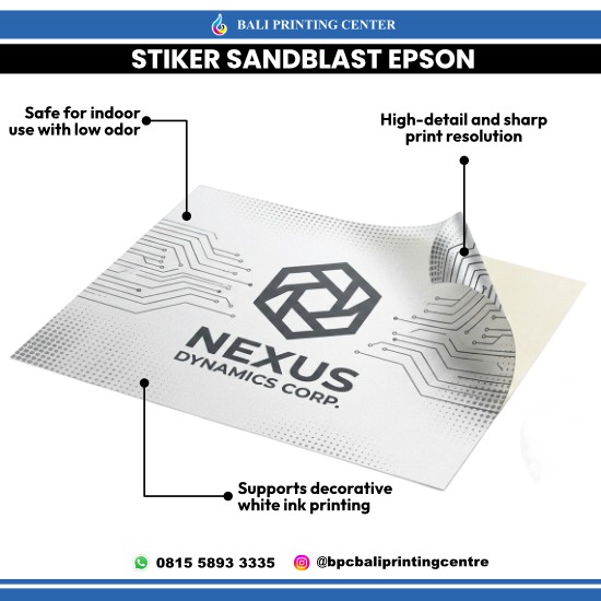  Print Stiker Sandblast Epson