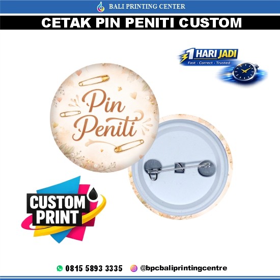 Cetak Pin Peniti Custom