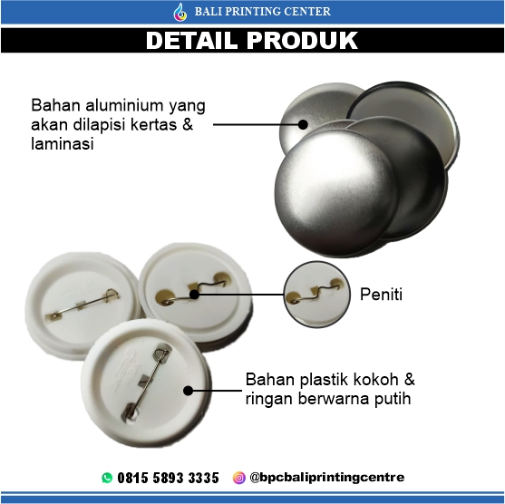 Cetak Pin Peniti Custom