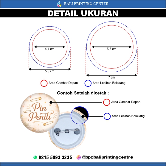 Cetak Pin Peniti Custom