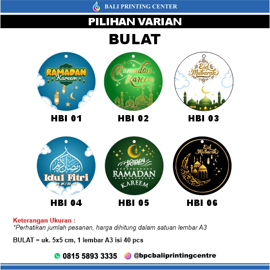 Cetak Hangtag Idul Fitri