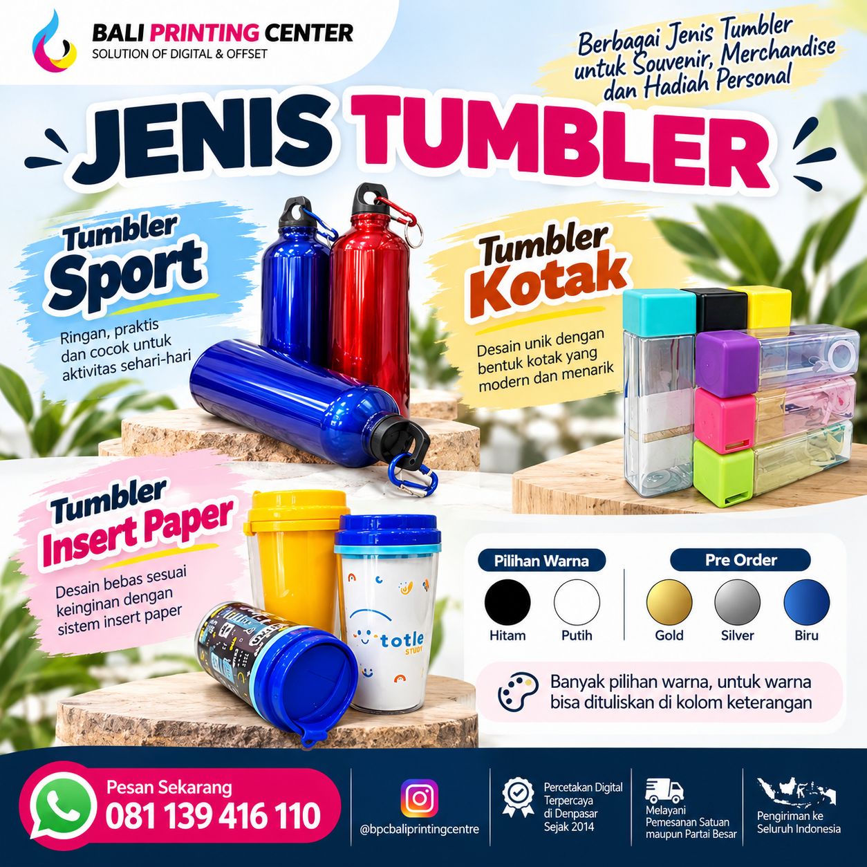 Cetak Tumbler Custom