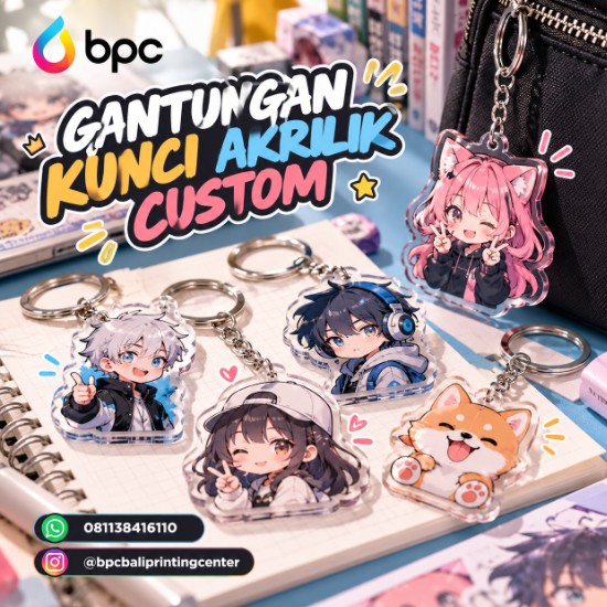 Gantungan Kunci Akrilik Custom